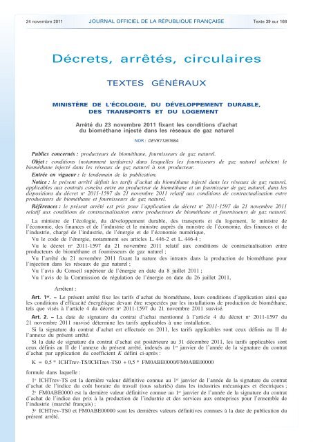 Journal officiel de la RÃ©publique franÃ§aise - NÂ° 272 du 24 ... - Fnccr