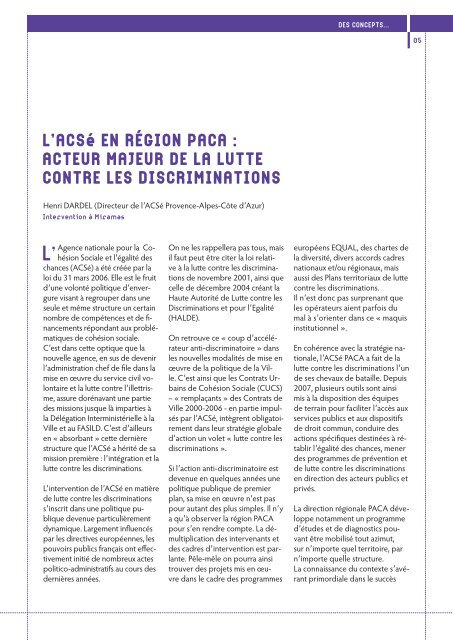 LA LUTTE CONTRE LES DISCRIMINATIONS - CRPV-PACA