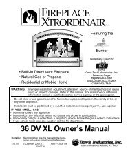 36 DV XL Owner's Manual - Travis Industries Dealer Services Login ...