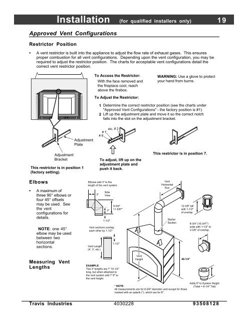 36 DV XL Owner's Manual - Travis Industries Dealer Services Login ...