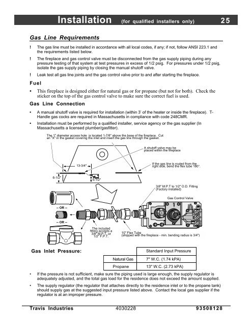 36 DV XL Owner's Manual - Travis Industries Dealer Services Login ...