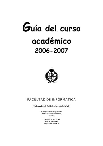 GuÃ­a del curso acadÃ©mico - Facultad de InformÃ¡tica de la ...