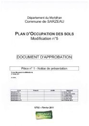 PLAN D'OCCUPATION DES SOLS - Sarzeau