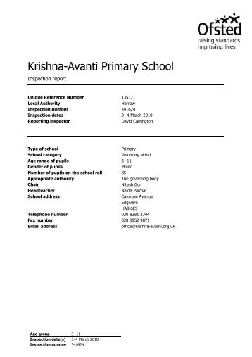 Krishna-Avanti Primary School - Avanti Schools Trust