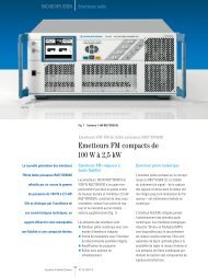 Emetteurs FM compacts de 100 W Ã  2,5 kW - Rohde & Schwarz