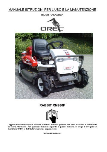 RM980F-4WD - Manuale d'uso