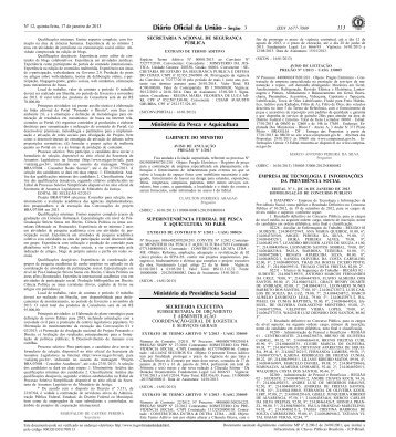 HOMOLOGAÃÃO DO CONCURSO - DiÃ¡rio Oficial da UniÃ£o