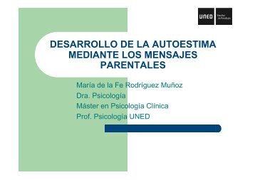 desarrollo de la autoestima mediante los mensajes parentales