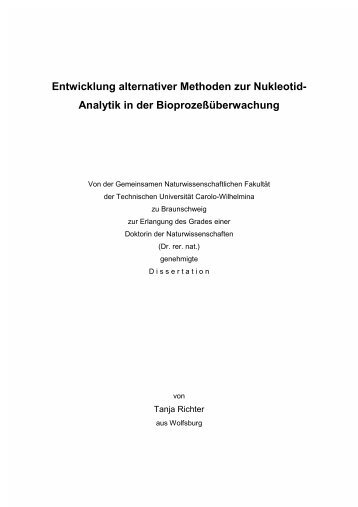 Entwicklung alternativer Methoden zur Nukleotid- Analytik in der ...