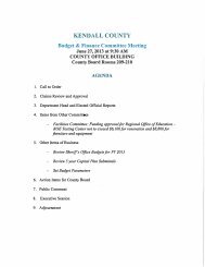 KENDALL COUNTY Budget & Finance Committee Meeting