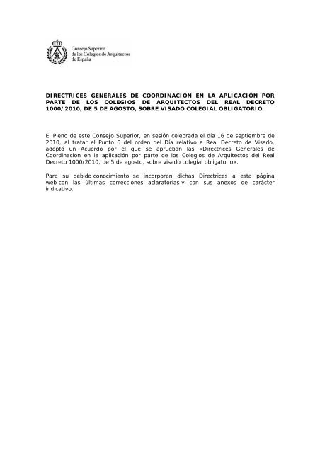 directrices generales - Colegio Oficial de Arquitectos Vasco-Navarro