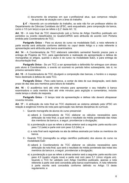 Regulamento de TCC - Departamento de CiÃªncias ContÃ¡beis [UFSC]