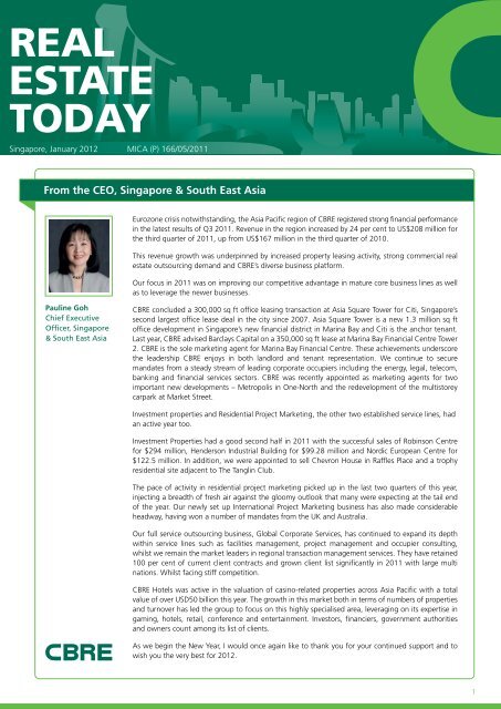 residential project marketing - CBRE SG