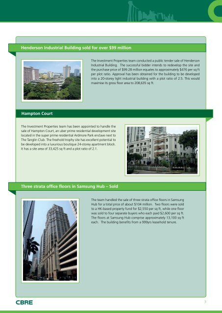 residential project marketing - CBRE SG