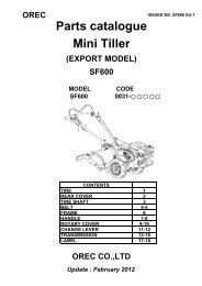 Parts catalogue Mini Tiller