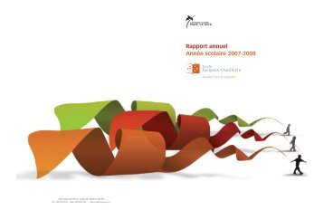 Rapport annuel AnnÃ©e scolaire 2007-2008 - Ãcole Jacques-Ouellette