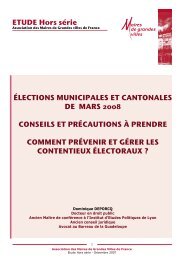 Elections municipales et cantonales de mars 2008 - Association des ...