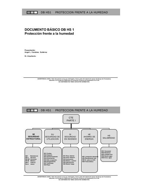 DOCUMENTO BÃSICO DB HS 1 ProtecciÃ³n frente a la humedad