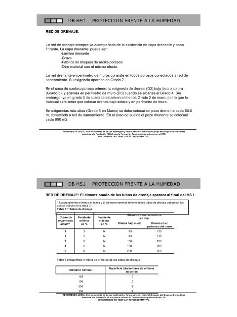 DOCUMENTO BÃSICO DB HS 1 ProtecciÃ³n frente a la humedad