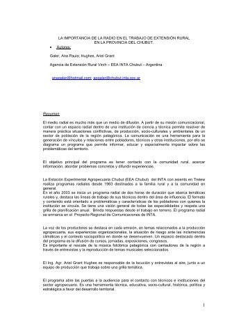 LA IMPORTANCIA DE LA RADIO EN EL TRABAJO ... - aader.org.ar