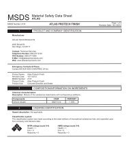 MSDS - Atlas Construction Supply, Inc