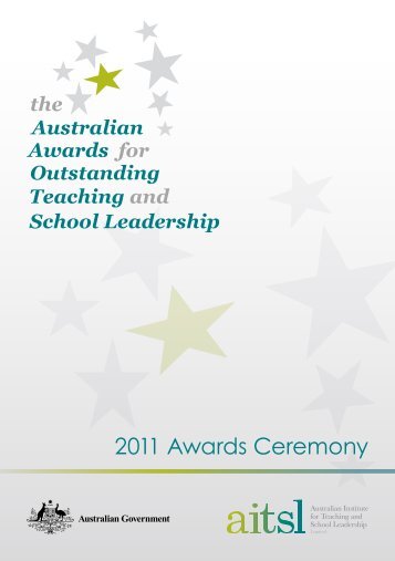 2011 Awards Ceremony - Australian Institute for Teaching and ...