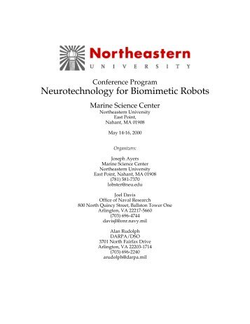 Neurotechnology for Biomimetic Robots - Biomimetic Underwater ...