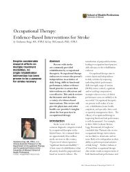 Occupational Therapy: Evidence-Based Interventions for Stroke