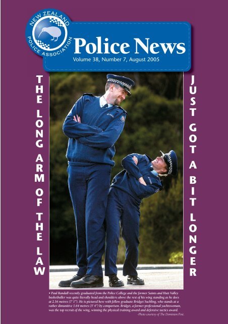 Volume 38, Number 7, August 2005 - New Zealand Police Association