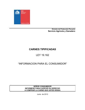 carnes tipificadas - Servicio AgrÃ­cola y Ganadero