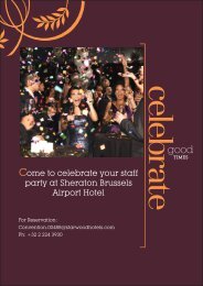 Come to celebrate your staff party at Sheraton Brussels Airport Hotel