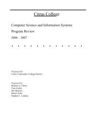 Computer Science 2006-2007 - Citrus College