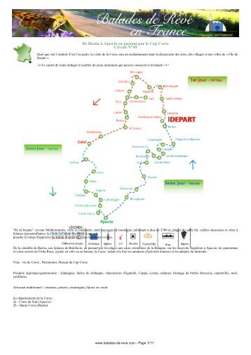 tout le circuit en PDF - Balade france, Balades de reve