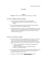 Statistics Lesson Plan III - Bemidji State University