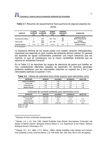 Conceptos y criterios para la evaluaciÃ³n ambiental de humedales