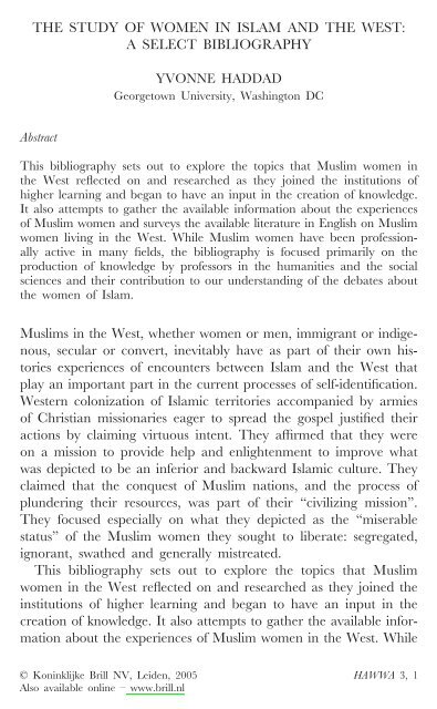The Study Of Women In Islam And The Comune Di Pisa