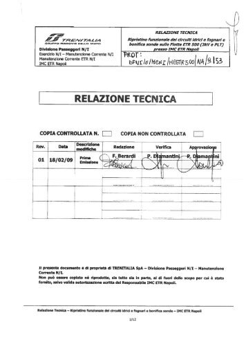 Relazione Tecnica (.pdf 478 KB ) - Gare di Trenitalia