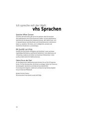 Ich spreche mit der Welt. vhs Sprachen - vhs Starnberg