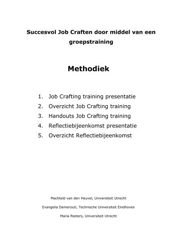 Job Crafting Training - Innovatief in Werk