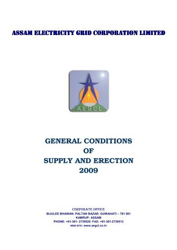 General Conditions of Supply and Erection 2009 - aegcl