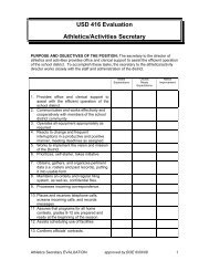 USD 416 Evaluation Athletics/Activities Secretary - Louisburg USD ...