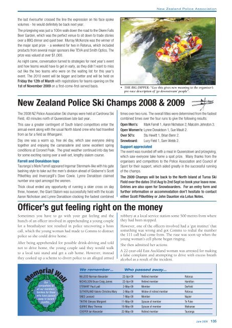 Police News June 09.indd - New Zealand Police Association