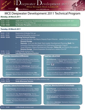 28-30 March 2011 - MCE Deepwater Development