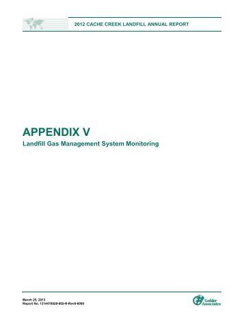 APPENDIX V - Wastech