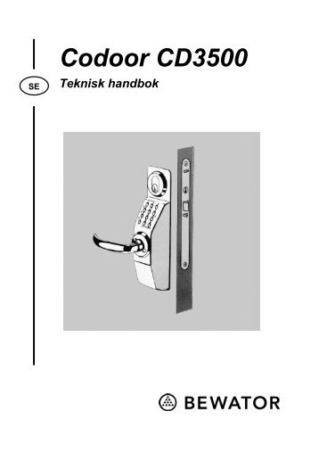 Manual Codoor CD3500-SE - Blekinge LÃ¥s & Larmteknik AB
