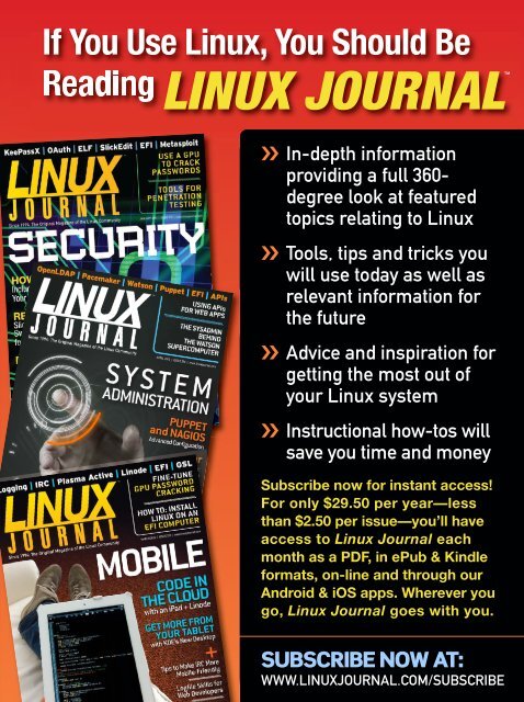 Linux Journal | December 2012 | Issue 224 - ACM Digital Library