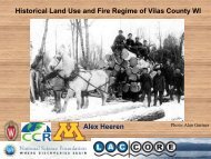 Historical Land Use and Fire Regime of Vilas County WI Alex Heeren