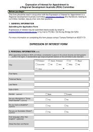 expression of interest form - RDA Murraylands and Riverland Inc