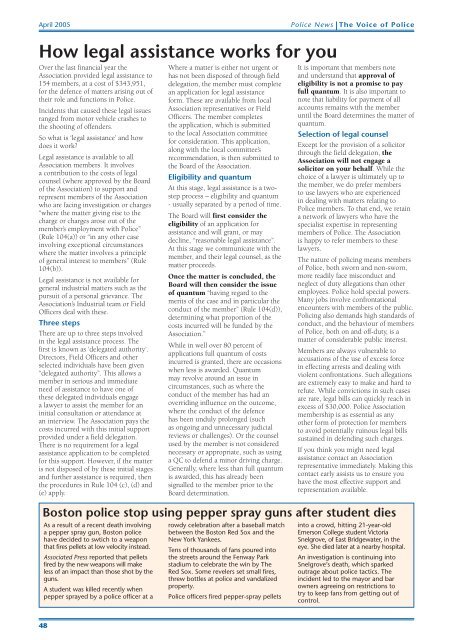 Police News April 05.indd - New Zealand Police Association