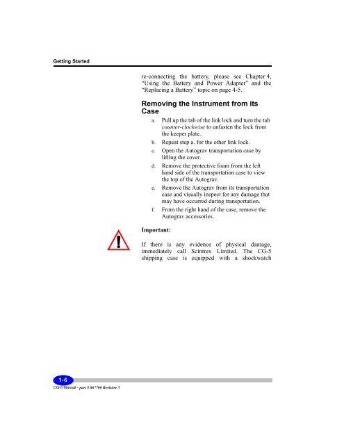 CG-5 Gravity Meter Operation Manual - Scintrex